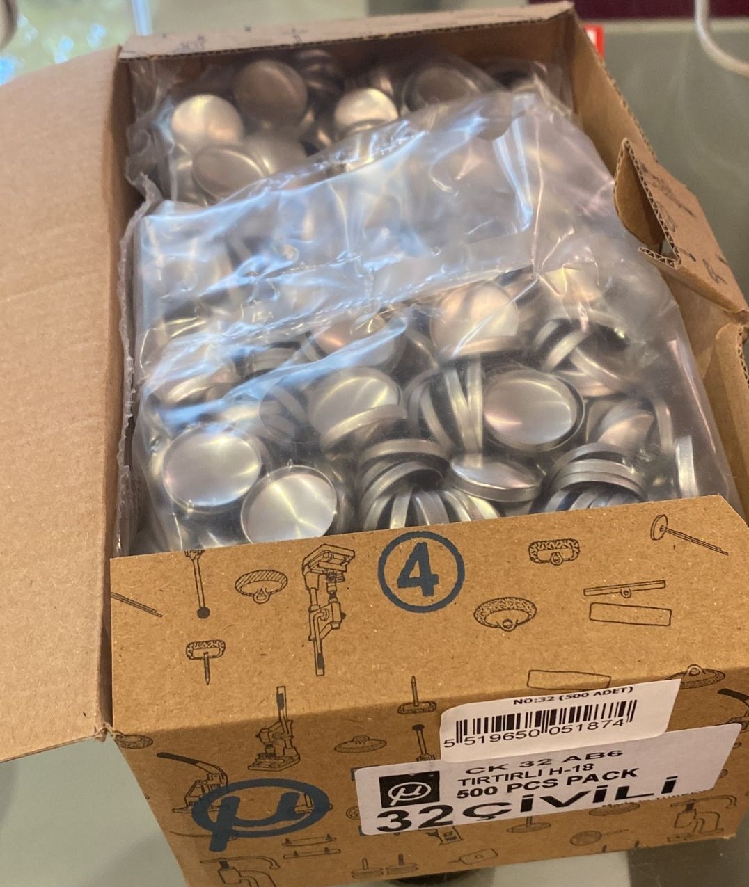 MİKRON 1.2 ÇİVİLİ KAPSÜL NO:32 (500 ADET)