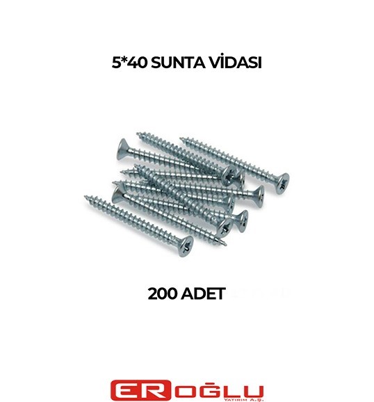 5*40 ÇETİN KRAFT  SUNTA VİDASI (1 PK 200 ADET)