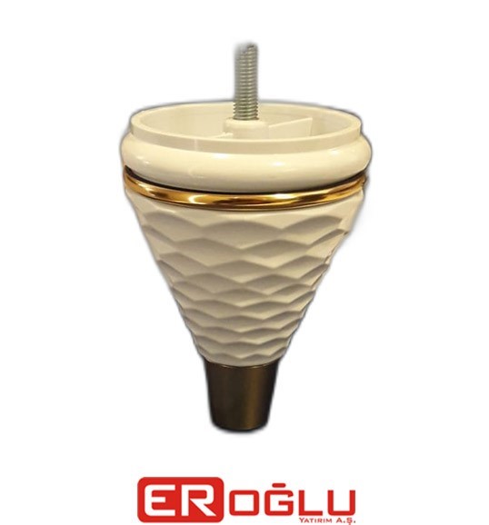 PETEK 12 CM BEYAZ-PİRİNÇ K.SARI ŞERİTLİ M*8*80