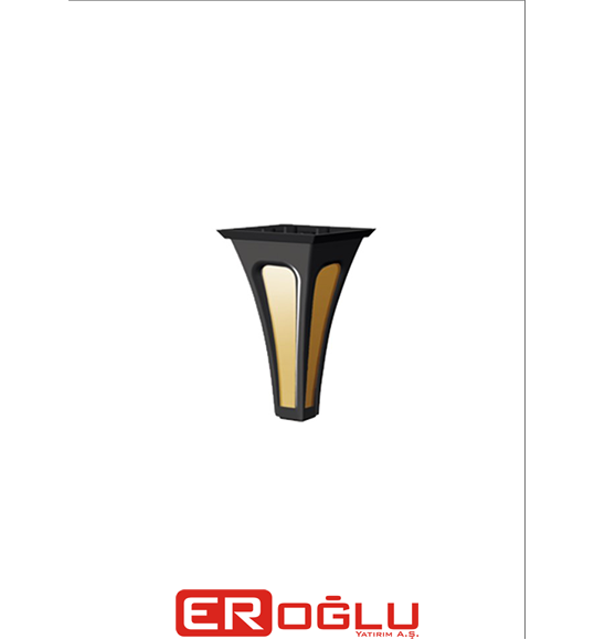 KUPA AYAK 9.5*9.5*18 SİYAH-PİRİNÇ K.SARI PLEKSİ 