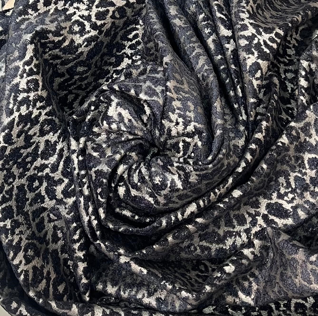 HARES 43 ALKANTRELİ LEOPAR LACİVERT KUMAŞ 