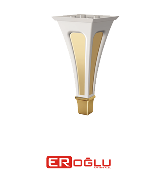 KUPA AYAK 9.5*9.5*18 BEYAZ-PİRİNÇ K.SARI PLEKSİ