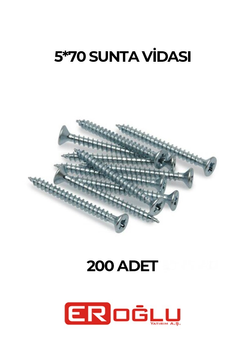 5*70 ÇETİN KRAFT  SUNTA VİDASI (1 PK 200 ADET)