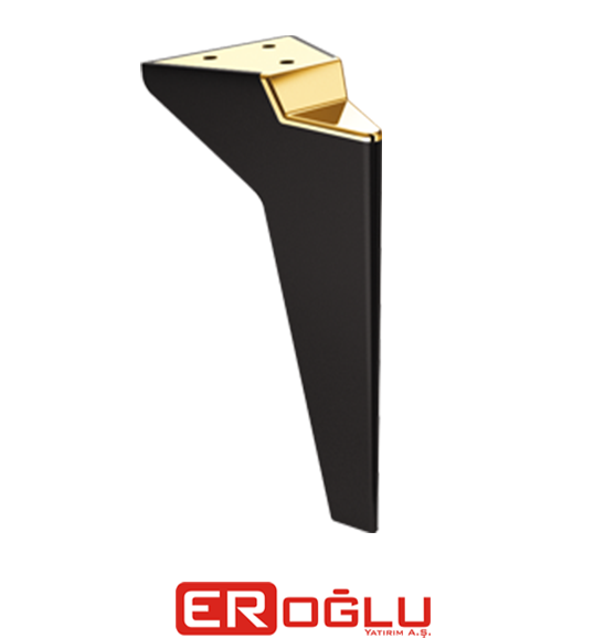 PLATİN AYAK 16 CM MAT SİYAH / PİRİNÇ KAPLAMA