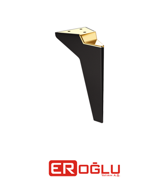 PLATİN AYAK 19  CM MAT SİYAH / PİRİNÇ KAPLAMA